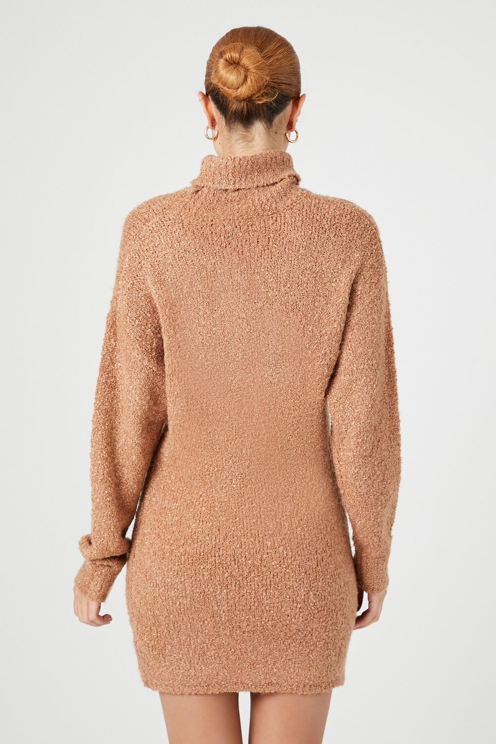 Turtleneck Mini Sweater Dress-Feelings Star