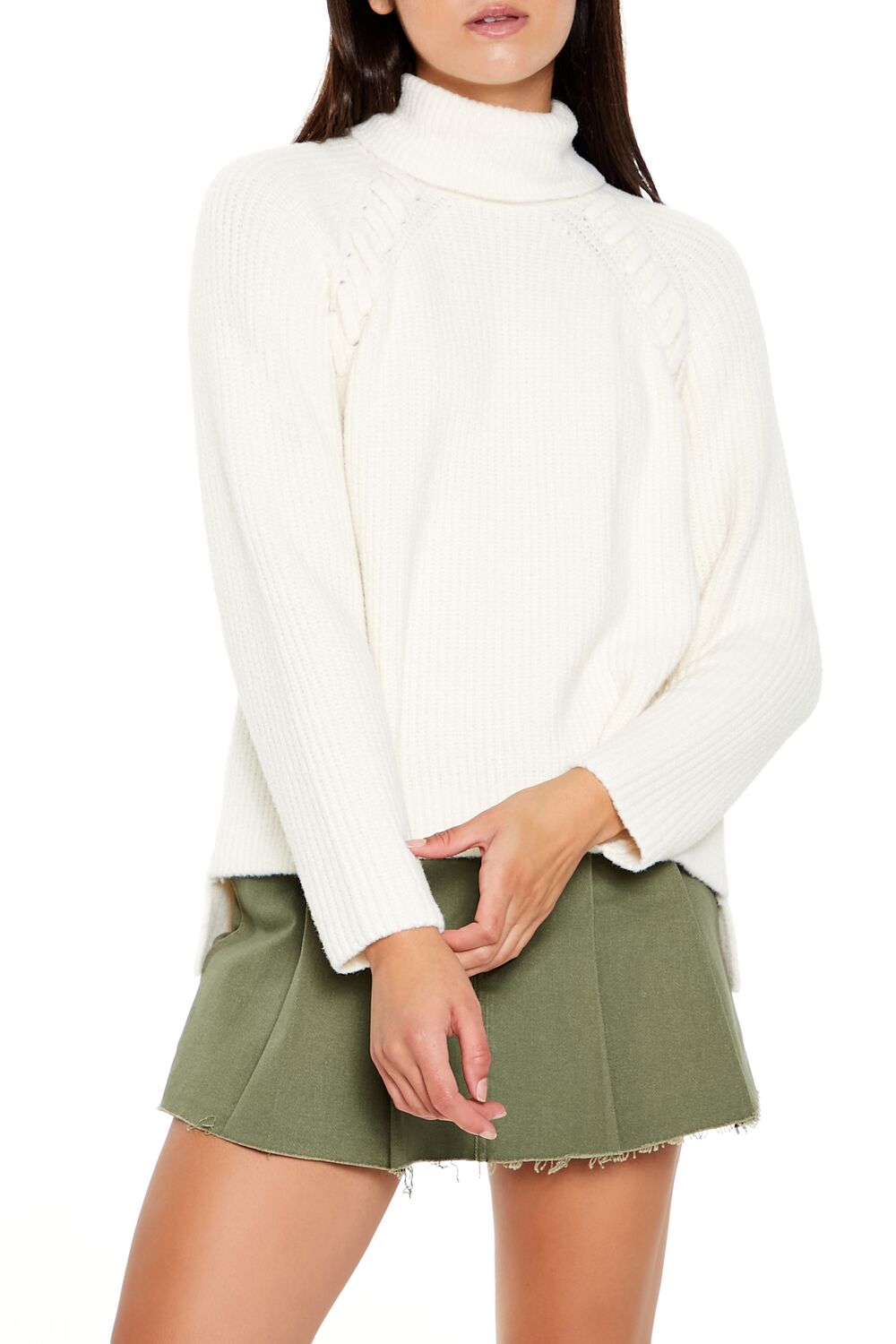 Turtleneck Whipstitched Sweater-Feelings Star