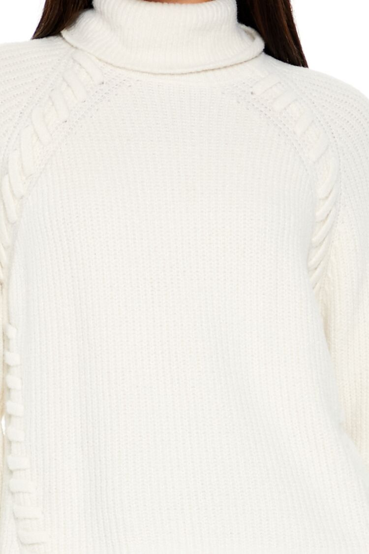 Turtleneck Whipstitched Sweater-Feelings Star