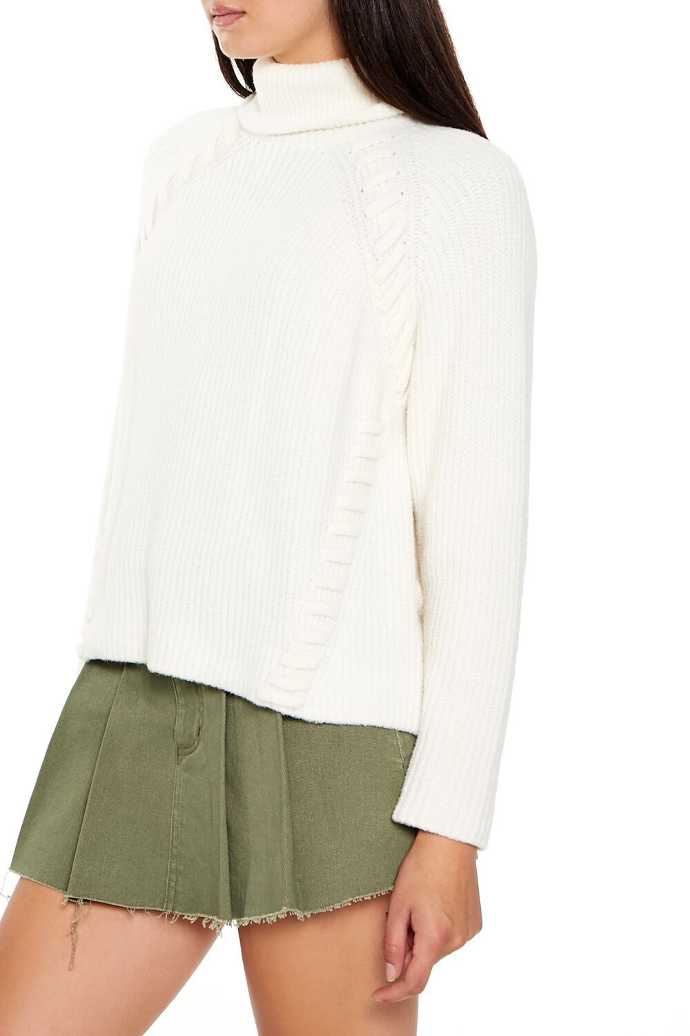 Turtleneck Whipstitched Sweater-Feelings Star