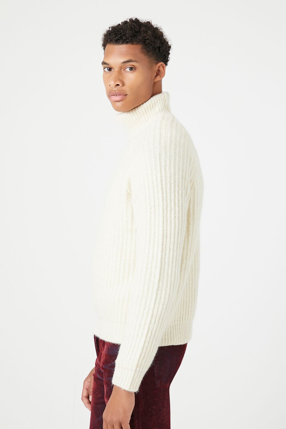 Turtleneck Raglan-Sleeve Sweater-Feelings Star