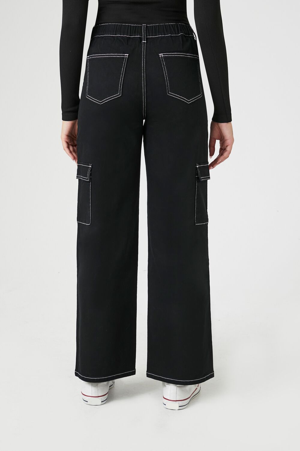 Twill Straight-Leg Cargo Pants-Feelings Star