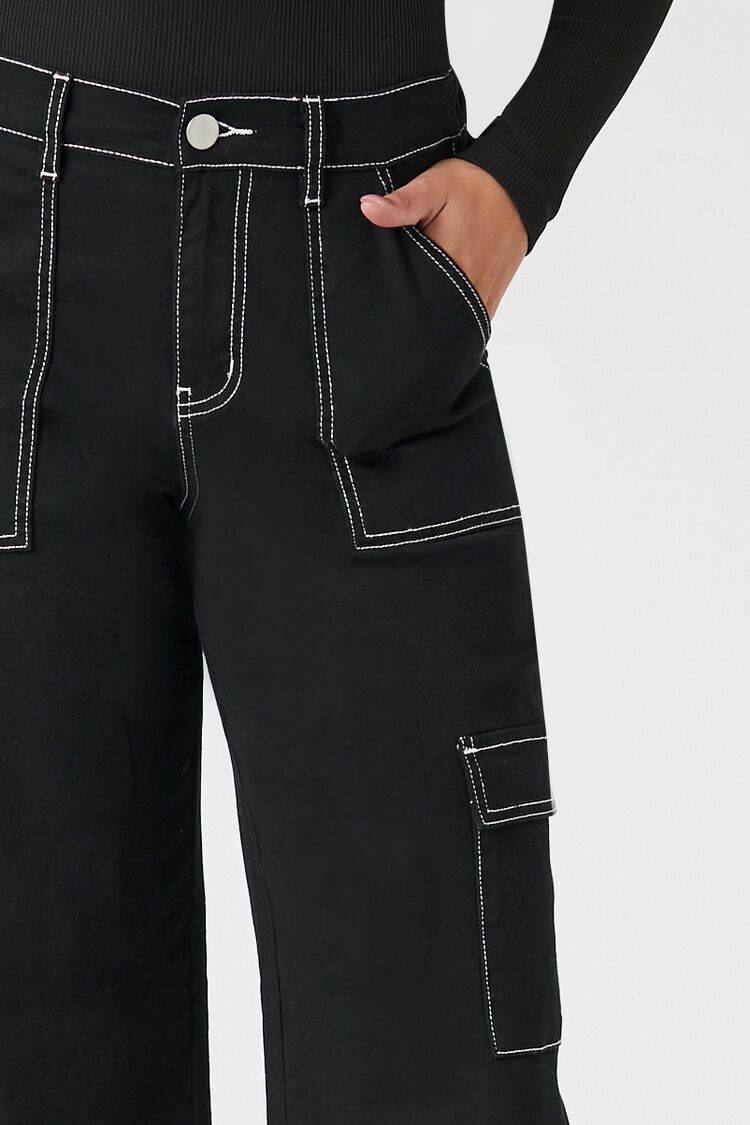 Twill Straight-Leg Cargo Pants-Feelings Star