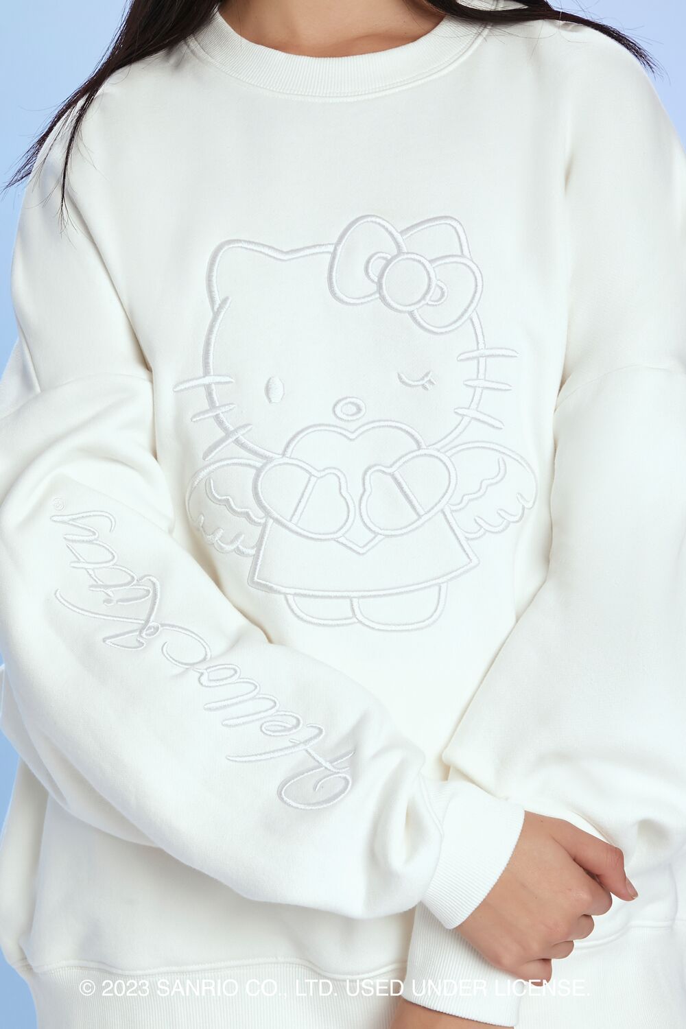 Angel Hello Kitty Embroidered Pullover-Feelings Star