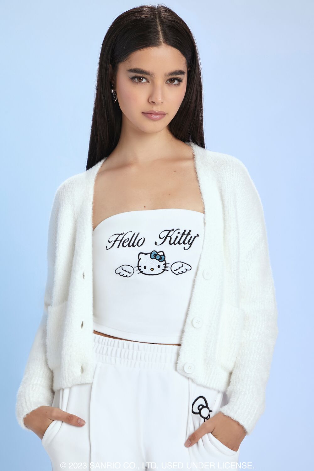 Angel Hello Kitty Velour Tube Top-Feelings Star