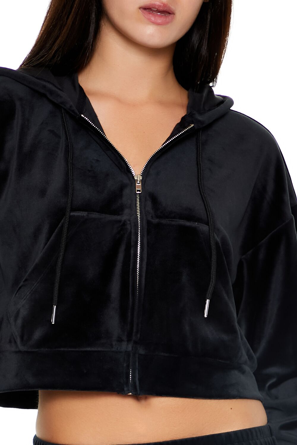 Velour Zip-Up Hoodie-Feelings Star