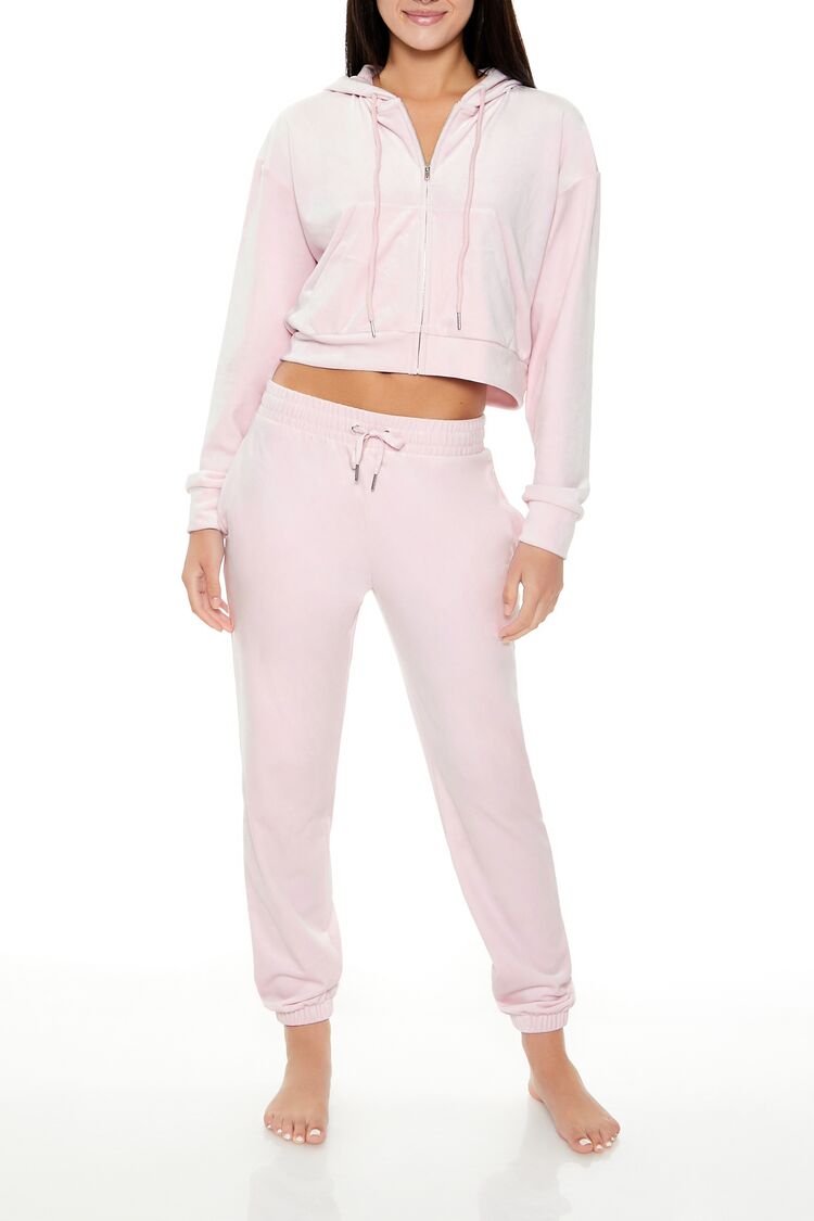 Velour Zip-Up Hoodie-Feelings Star