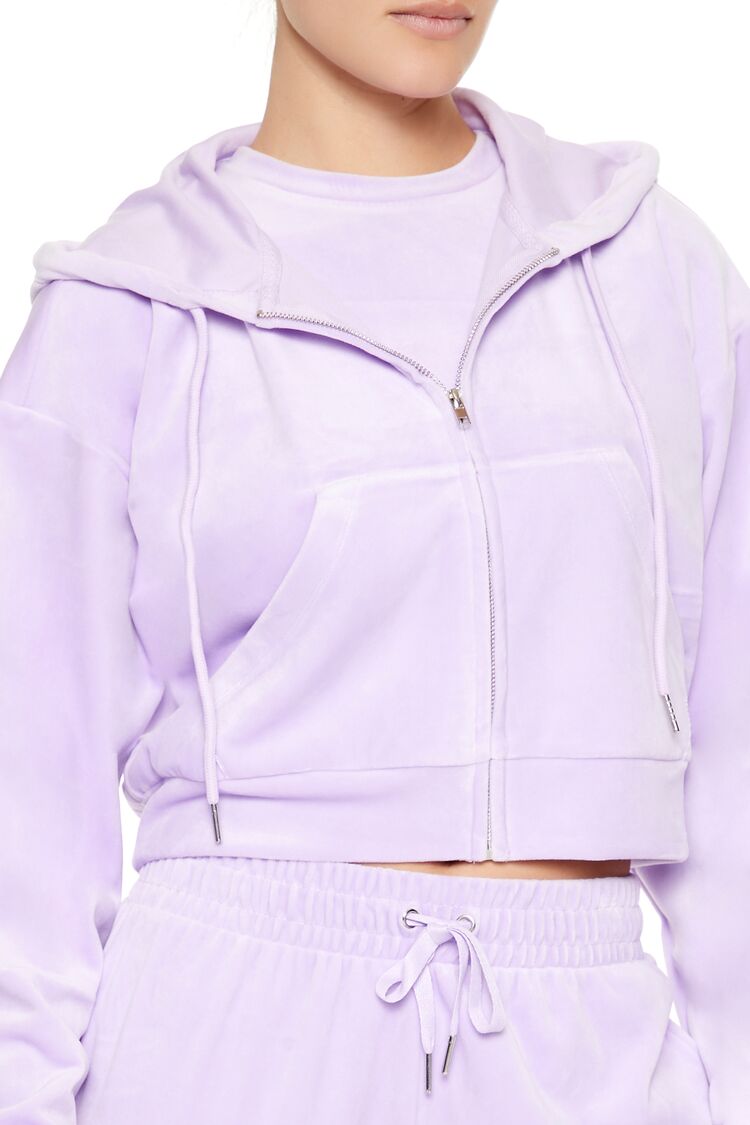 Velour Zip-Up Hoodie-Feelings Star