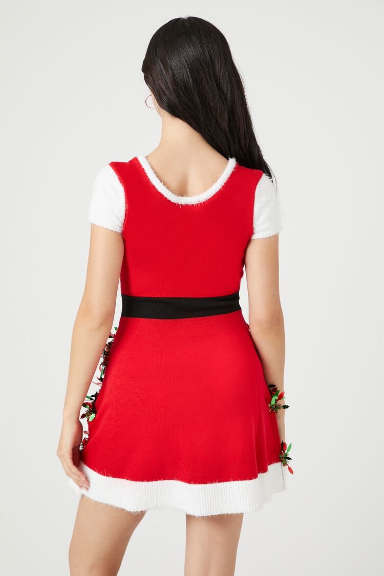 Tinsel Garland Santa Mini Dress-Feelings Star