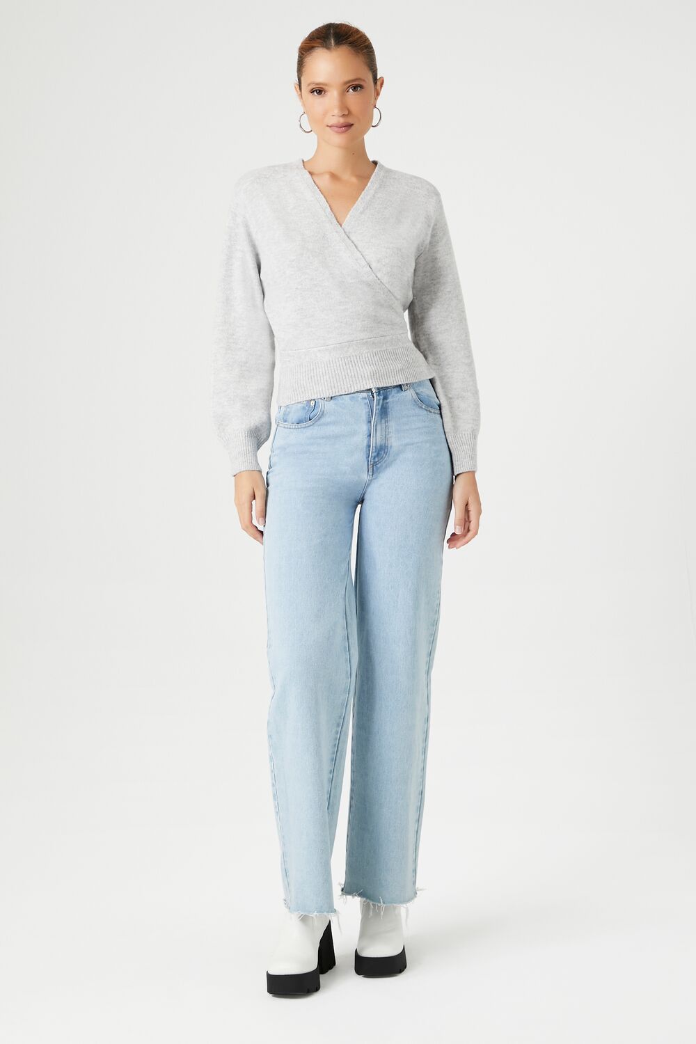 Tie-Back Wrap Sweater-Feelings Star