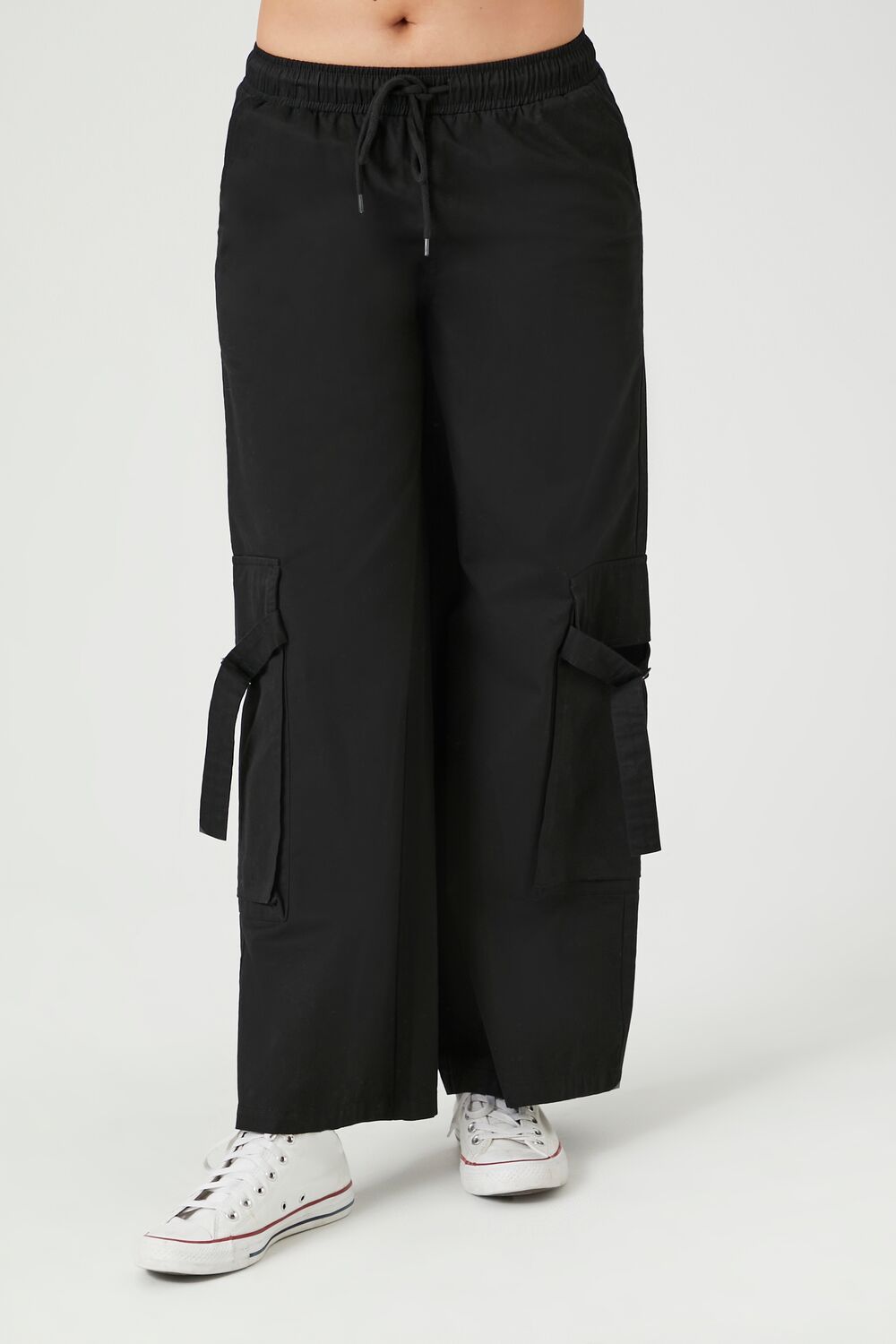 Twill High-Rise Utility Pants-Feelings Star