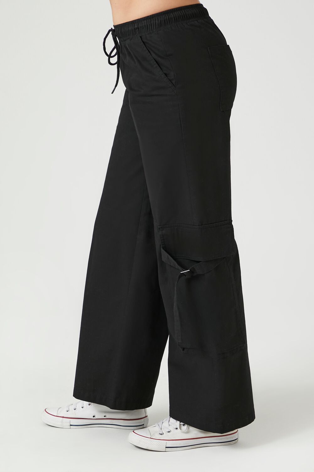Twill High-Rise Utility Pants-Feelings Star