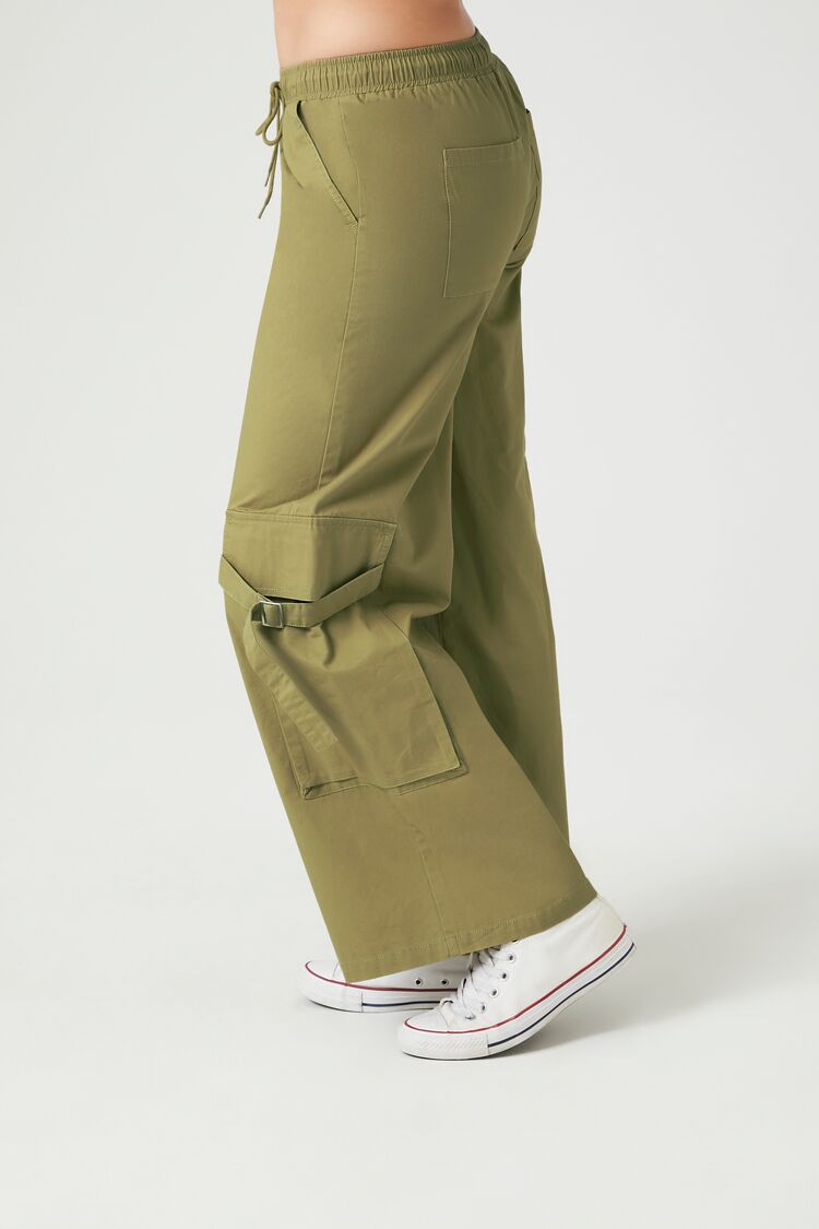 Twill High-Rise Utility Pants-Feelings Star