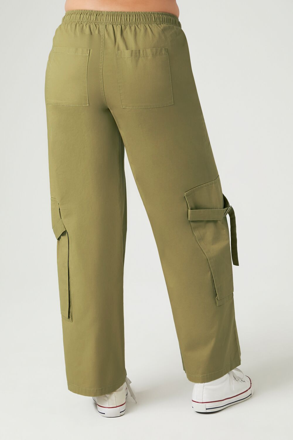 Twill High-Rise Utility Pants-Feelings Star