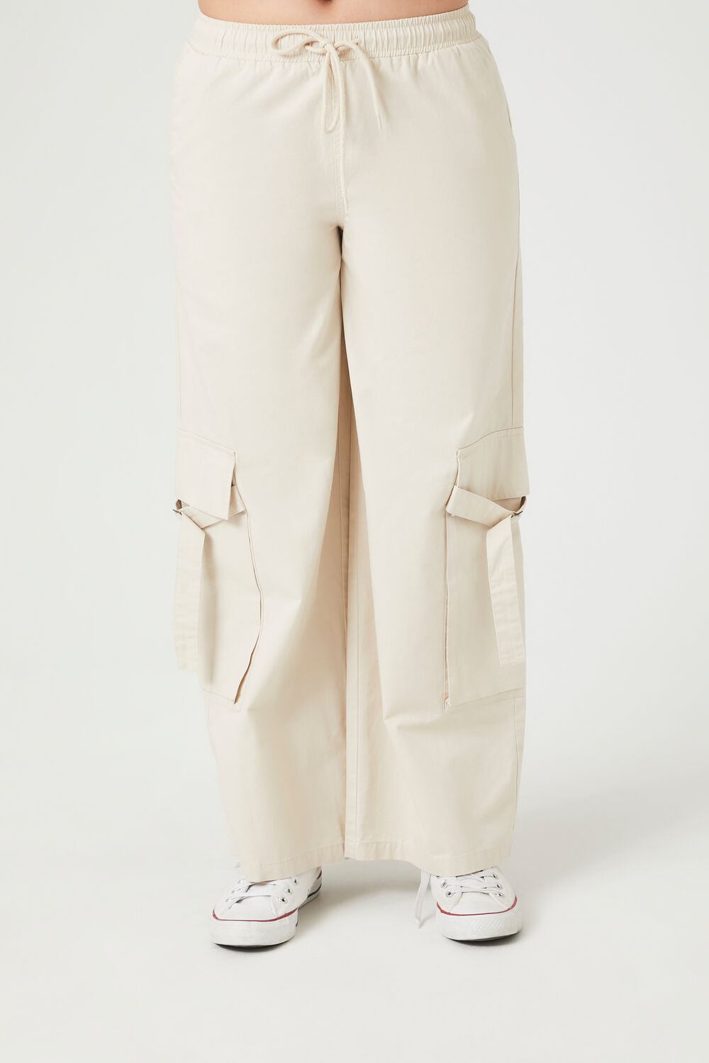 Twill High-Rise Utility Pants-Feelings Star
