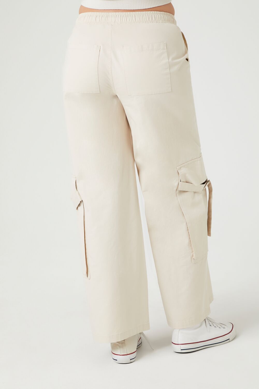 Twill High-Rise Utility Pants-Feelings Star