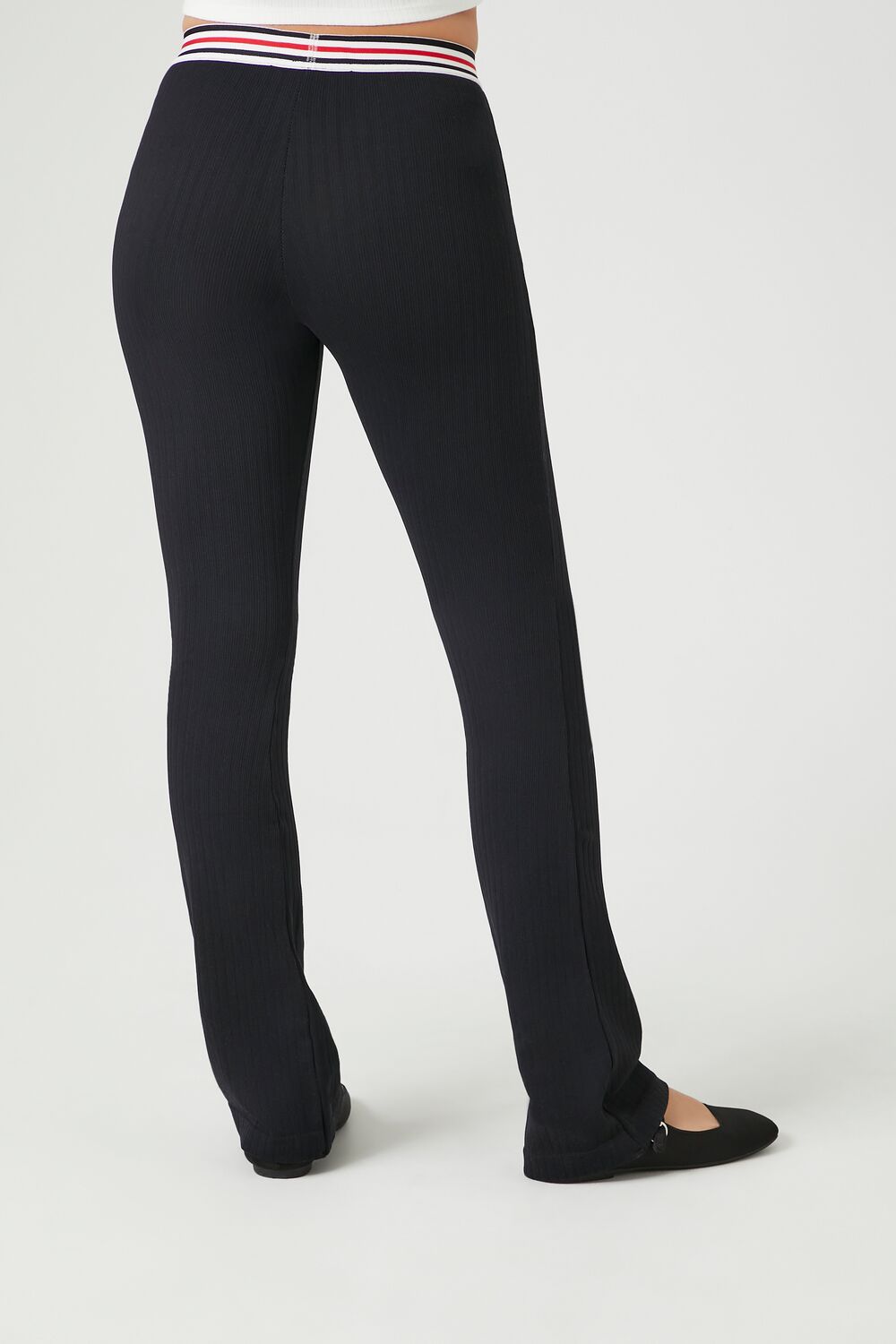 Striped High-Rise Leggings-Feelings Star