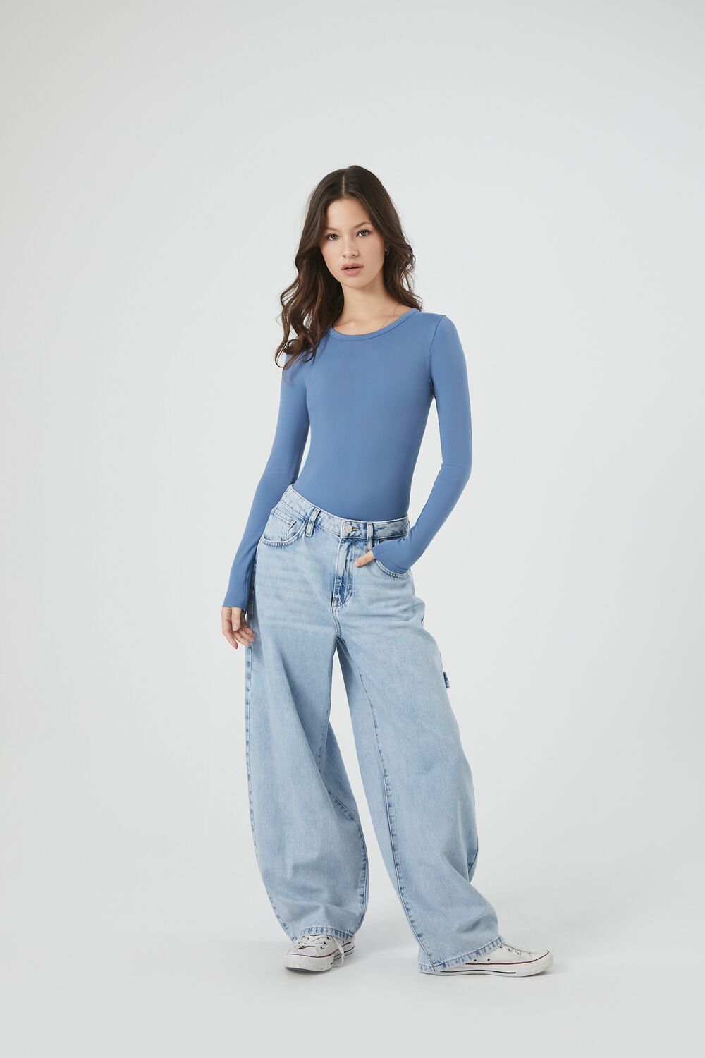 Carpenter Barrel-Leg Jeans-Feelings Star