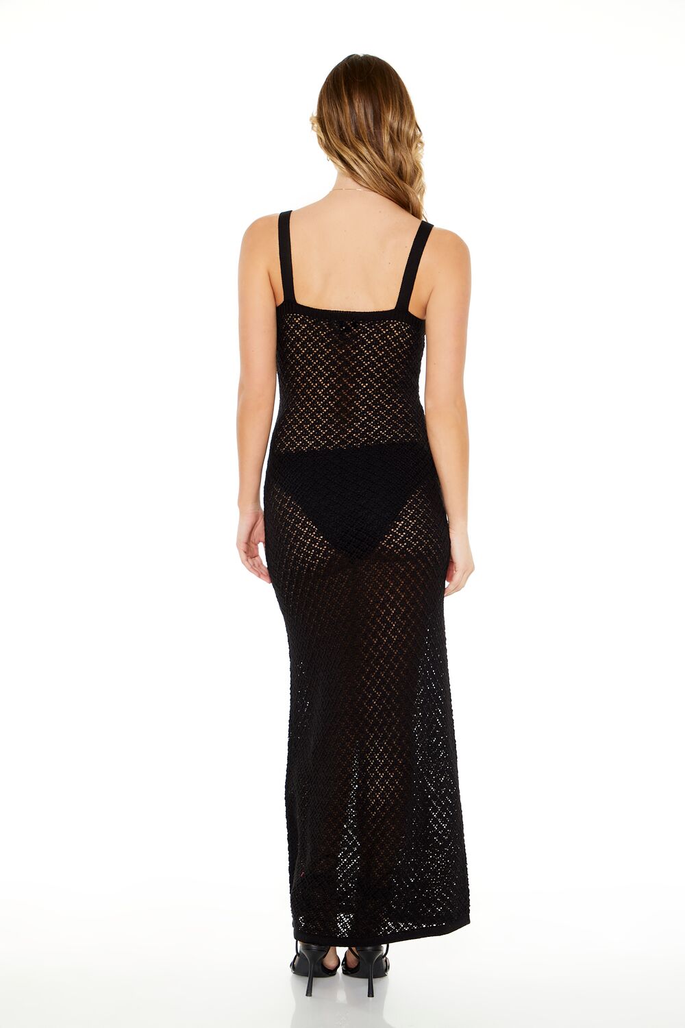 Sheer Crochet Maxi Dress-Feelings Star