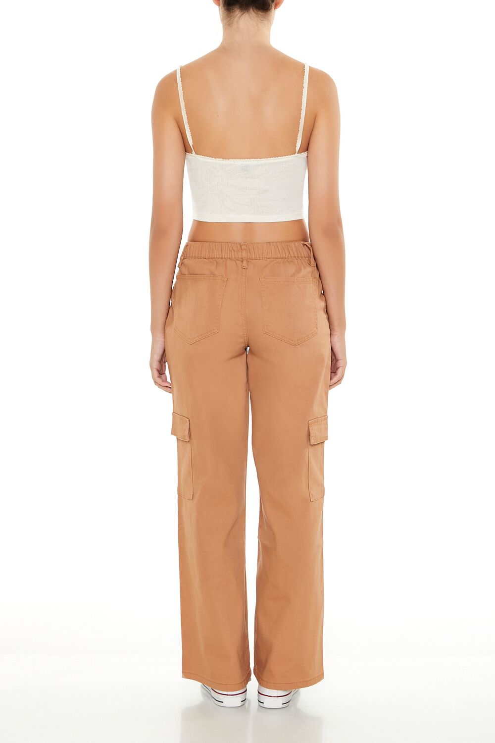 Twill Low-Rise Cargo Pants-Feelings Star