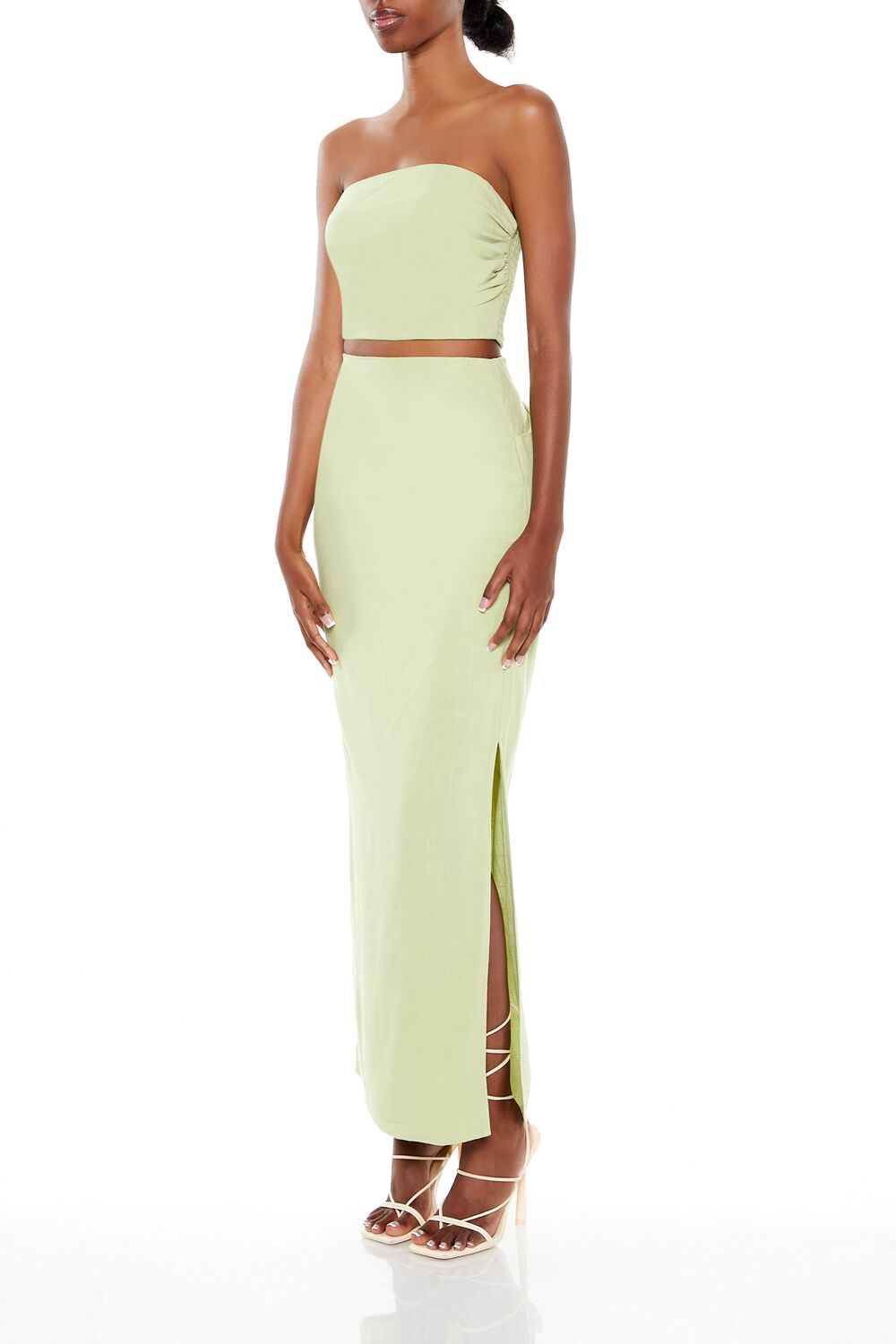 Tube Crop Top & Maxi Skirt Set-Feelings Star