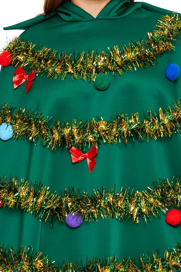 Plus Size Christmas Tree Poncho-Feelings Star