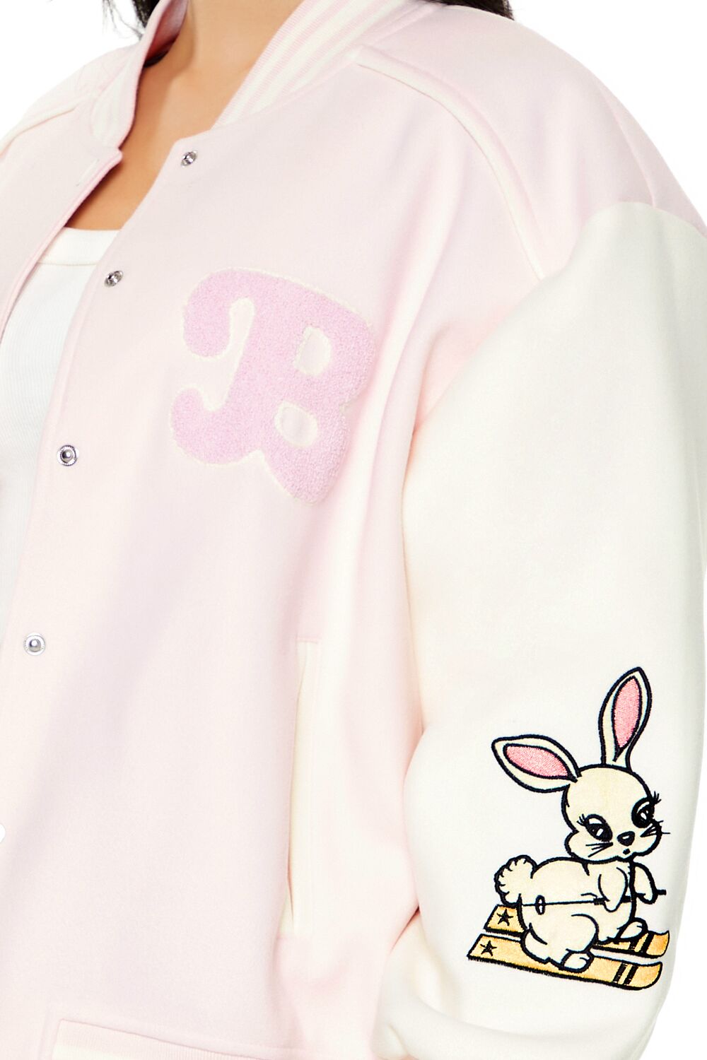Bunny Letterman Bomber Jacket-Feelings Star