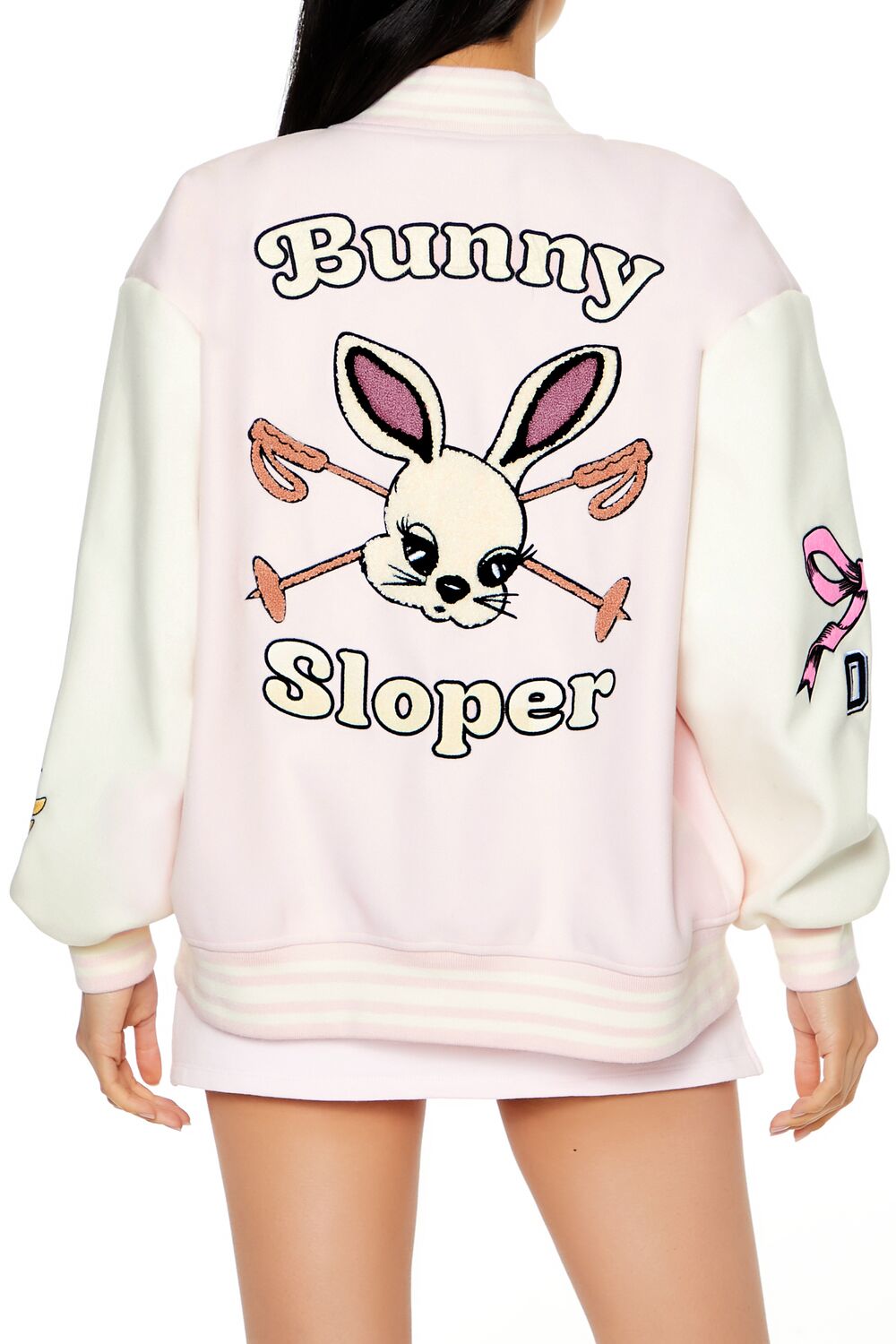 Bunny Letterman Bomber Jacket-Feelings Star