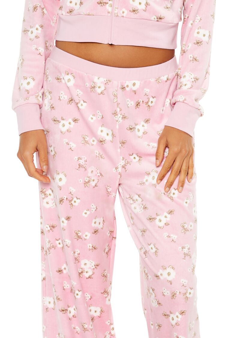 Floral Wide-Leg Pajama Pants-Feelings Star