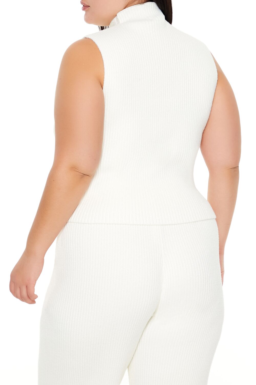 Plus Size Sweater-Knit Turtleneck Crop Top-Feelings Star