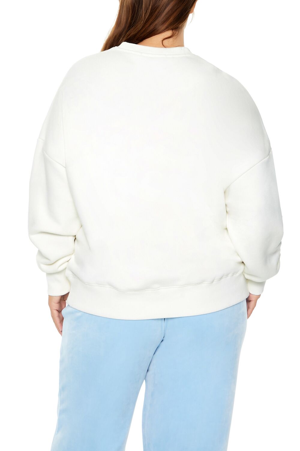 Plus Size Embroidered Hello Kitty Pullover-Feelings Star