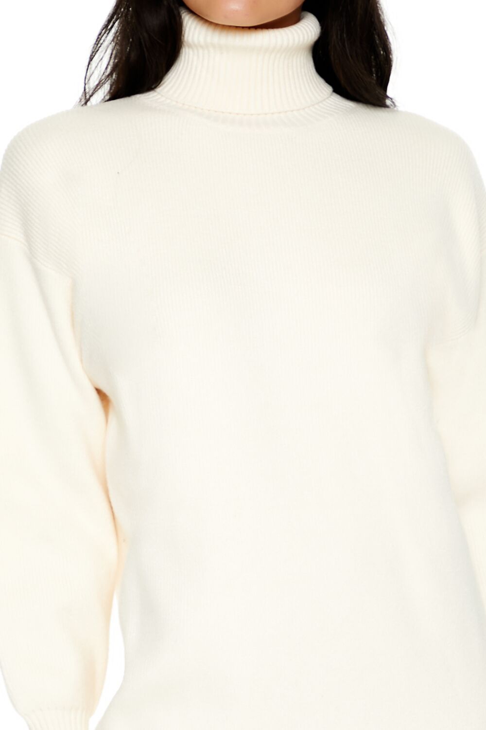 Turtleneck Mini Sweater Dress-Feelings Star