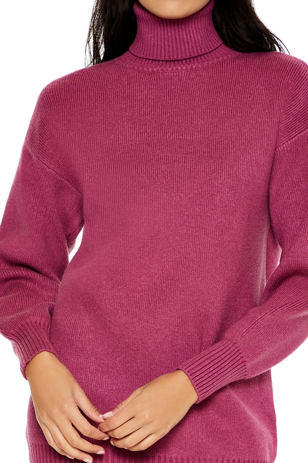 Turtleneck Mini Sweater Dress-Feelings Star