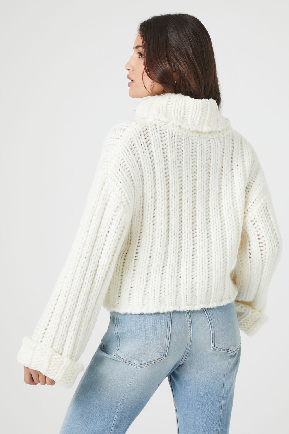 Turtleneck Cropped Sweater-Feelings Star