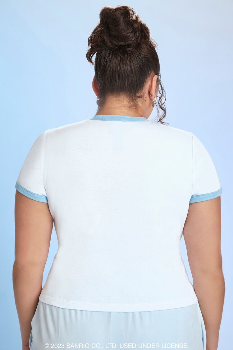 Plus Size Cinnamoroll Ringer Tee-Feelings Star
