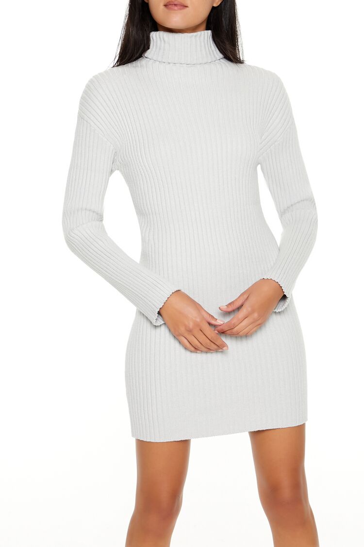 Turtleneck Mini Sweater Dress-Feelings Star