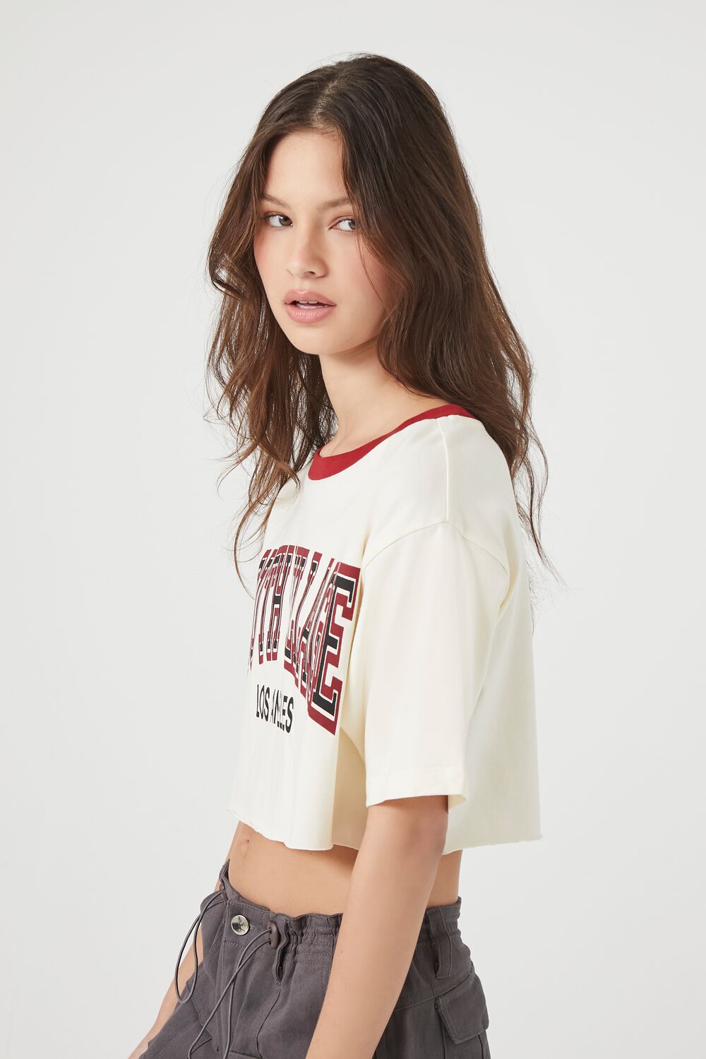 South Village Graphic Cropped Tee-Feelings Star