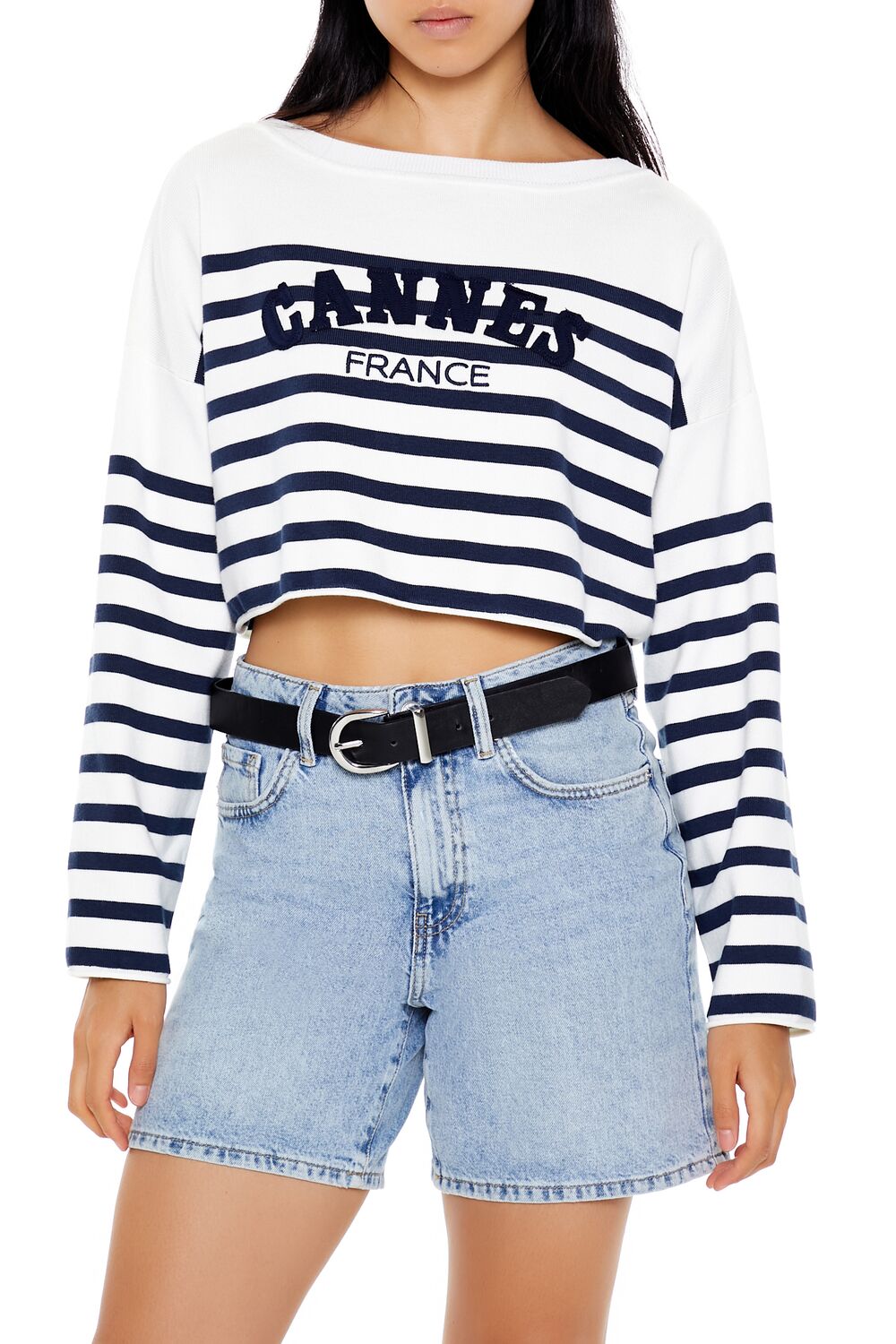 Cannes France Cropped Sweater-Feelings Star