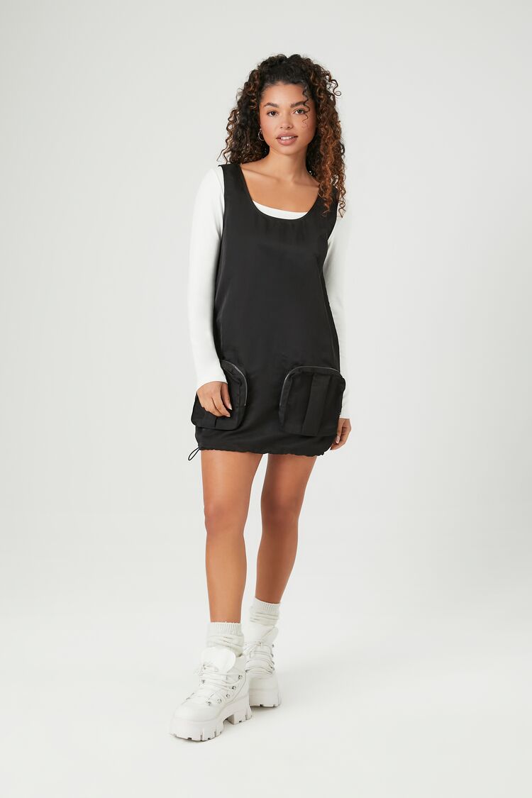 Cargo Pocket Mini Dress-Feelings Star