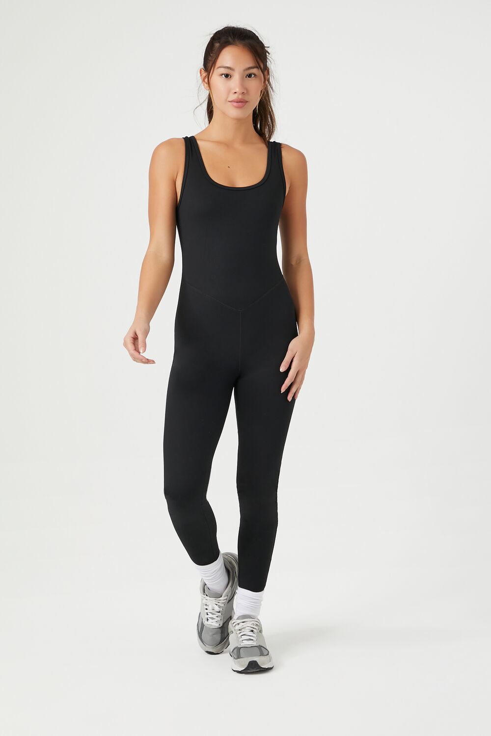 Active Cutout Tank Jumpsuit-Feelings Star