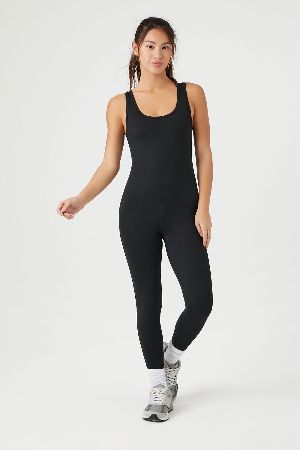 Active Cutout Tank Jumpsuit-Feelings Star