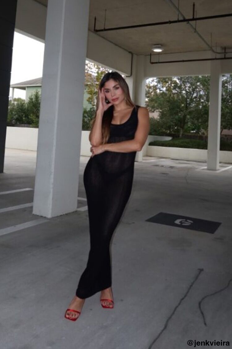 Sheer Bodycon Midi Sweater Dress-Feelings Star