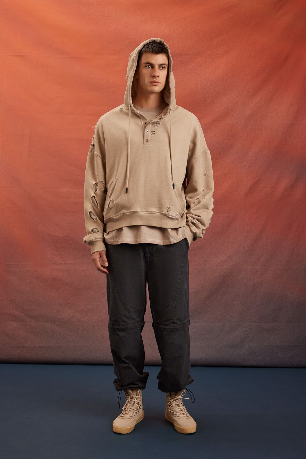 Unisex Rebel Moon Distressed Hoodie-Feelings Star