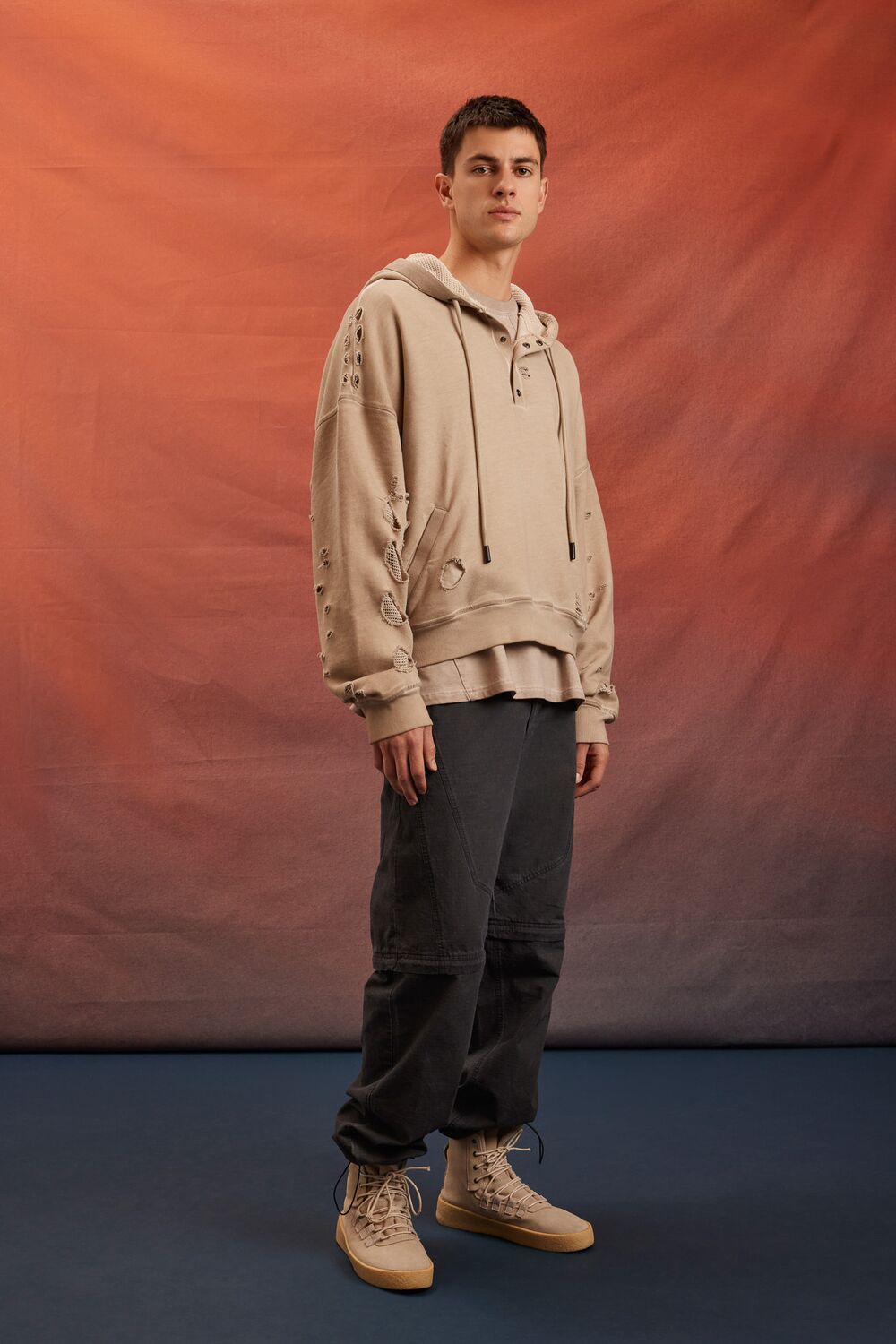 Unisex Rebel Moon Distressed Hoodie-Feelings Star