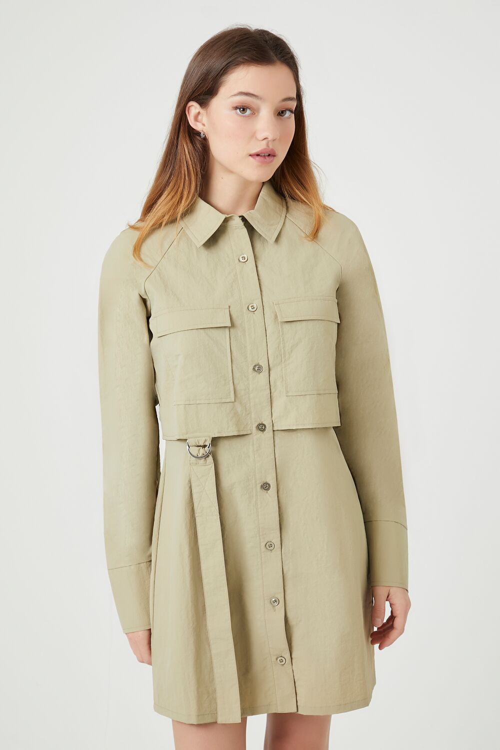 Utility Cargo Mini Dress-Feelings Star