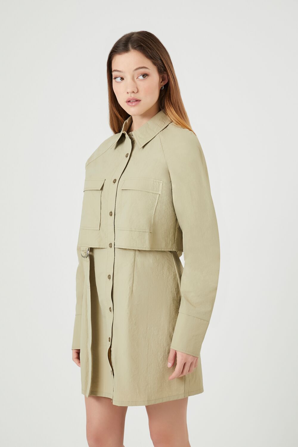 Utility Cargo Mini Dress-Feelings Star