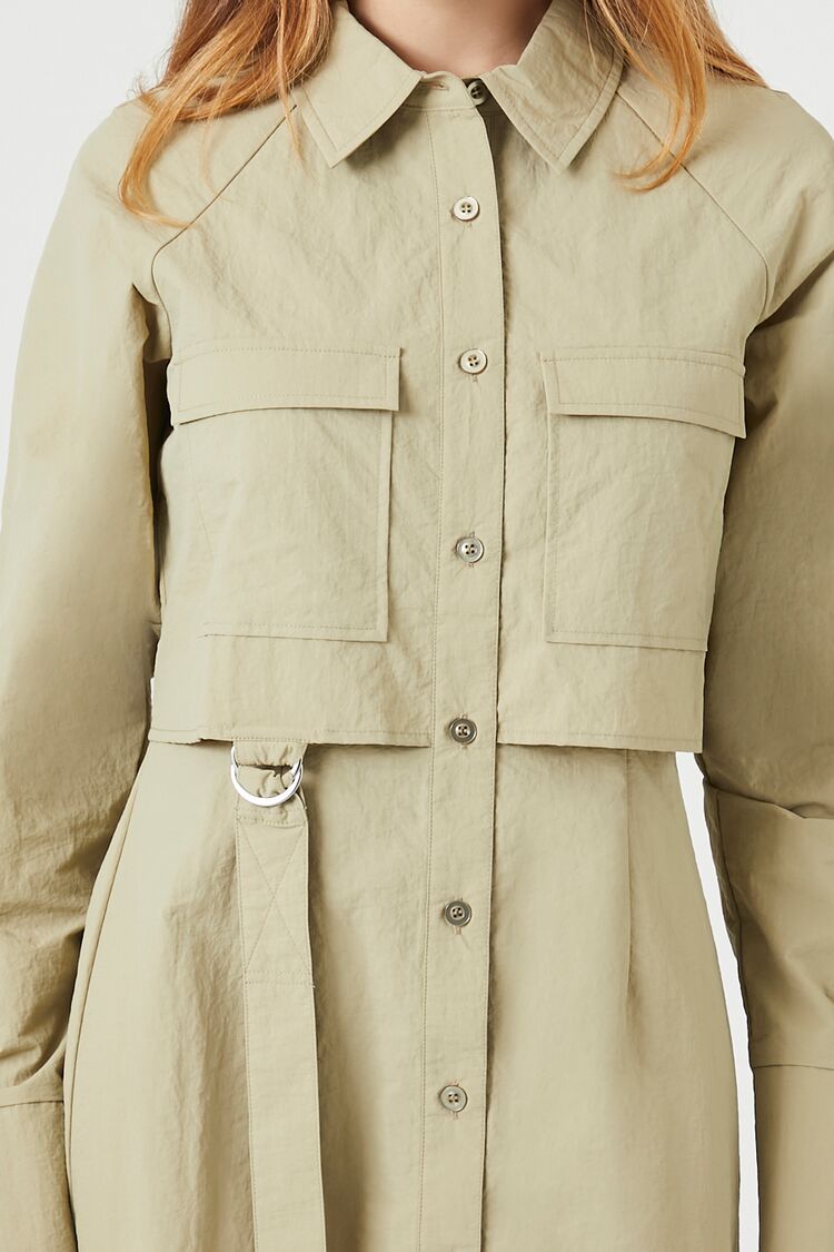 Utility Cargo Mini Dress-Feelings Star