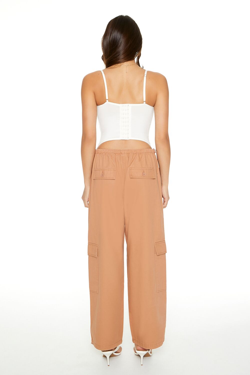 Twill Toggle Drawstring Cargo Pants-Feelings Star