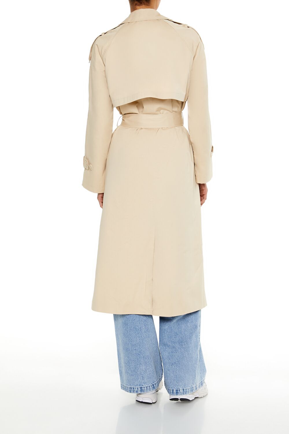 Tie-Front Notched Trench Coat-Feelings Star