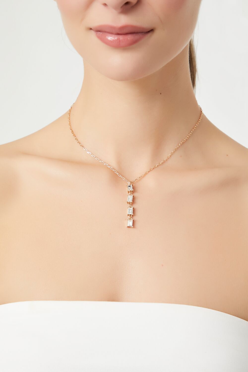 Tiered Faux Gem Necklace-Feelings Star